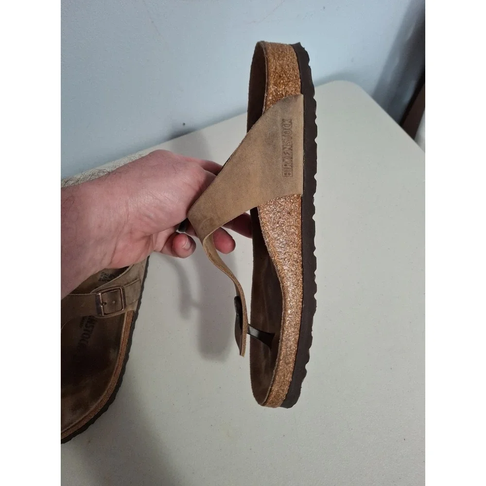 Birkenstock Womens Gizeh Tabacco Oiled Leather Thong Sandals Size 41‎ US 10